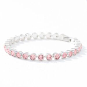 Mini Ice Bracelet, Light Rose, Touchstone Crystal by Swarovski